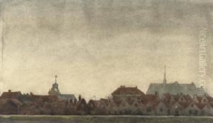 A View Of Brouwershaven, Zeeland by Dirk Nijland