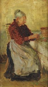 Femme Dans Un Interieur by Nikolai Avenirovich Shabunin