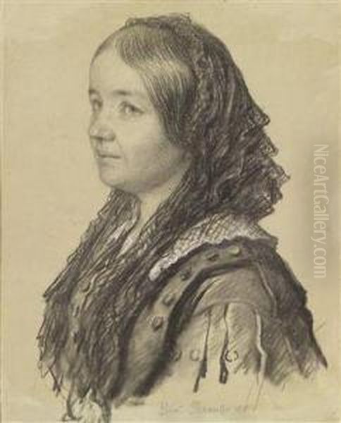 A Portrait Of A Girl In A Headscarf - view 1