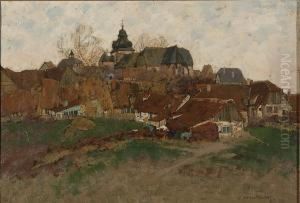 Springtime Villagescape by Erich Nikutowski