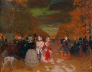 La Promenade Des Elegants Au Bois, Paris