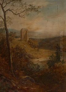 Neidpath Castle by Pollok Sinclair Nisbet