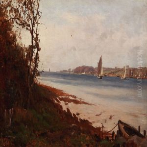 Bay With Sailing Boats by Thorvald Simeon Niss