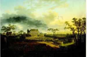 Vue D'un Chateau Et De Son Parc