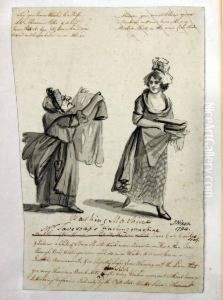 Ink And Greywash, Inscribed by John Nixon