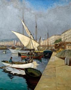 Vue Du Port D'alger by Francisque Noailly