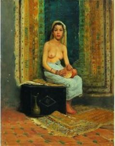 Jeune Berbere Au Tambourin by Francisque Noailly