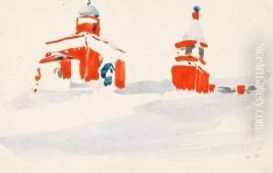 Three Works Of Architectural Motifs by Stanislav Vladislavovich Noakovskiy