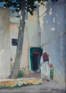 Femme Etenfant Dans La Cour Femme Etenfant Dans La Cour