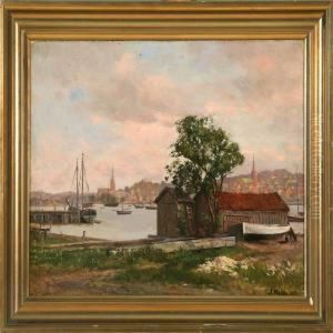 Flensburg Harbour Seen From Kielsweg by Jacob Nobbe