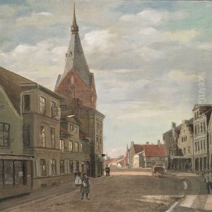 Flensburg Scenery With St by Jacob Nobbe