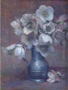 Les Roses Blanches by Auguste Michel Nobillet