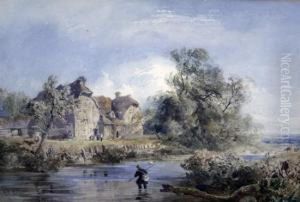 Cottages Near Guildford by Richard Pratchett Noble