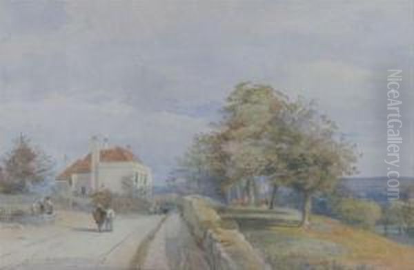 Villagersconversing On A Country Road - view 1