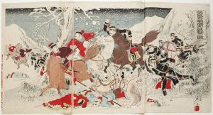 Veldslag In De Sneeuw Tijdens De Sino-japanse Oorlog by Watanabe Nobukazu