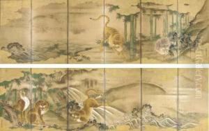 Tigers And Leopards In A Bamboo Grove Tigers And Leopards In A Bamboo Grove