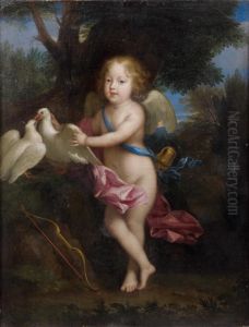 Portrait D'un Jeune Garcon En Cupidon by Jean Nocret I