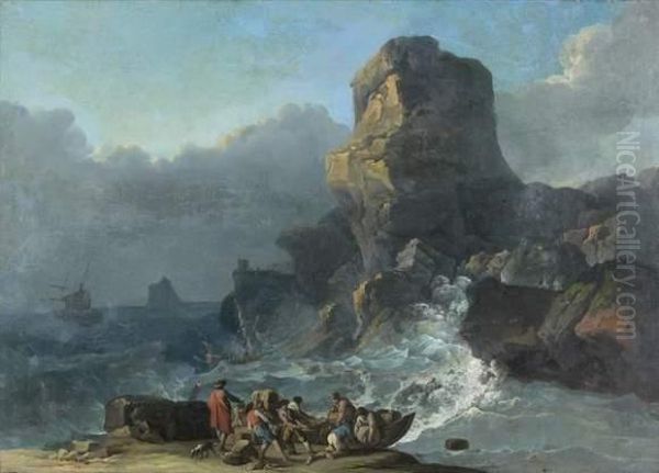 Mer Agitee Sur Une Cote Rocheuse - view 1