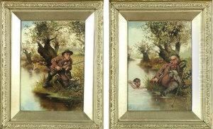 Humorous Angling Scenes by C. Noel