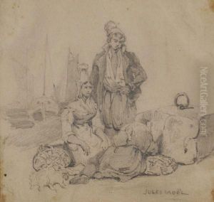Famille De Pecheur by Jules Noel
