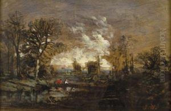 Paysage A La Mare Animee - view 1