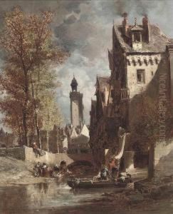 Les Lavandieres by Jules Achille-Noel