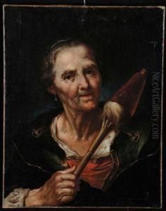 Ritratto Di Anziana by Giuseppe Nogari