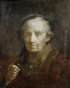 Portrait Of An Old Man, Bust-length, With Agold-trimmed Red Mantle by Giuseppe Nogari