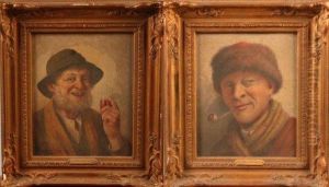 Portrait De Fumeur Et Portrait De Buveur