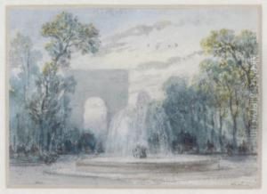 View Of The Arc De Triomphe by Francois J. & Rube, Auguste A. Nolau