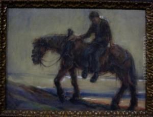 Garnaalvisser In Oostduinkerke by Lucien Nolens