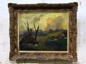 Description:landschap Met Hoeve by Lucien Nolens