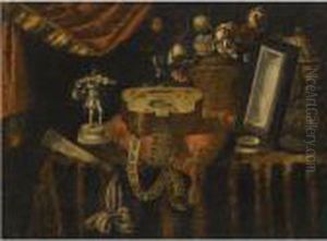 A Still Life With A Guitar by Francesco Il Maltese Noletti