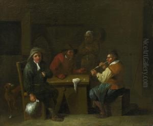 Rauchende Und
Trinkende Bauern In by Jan Nollekens