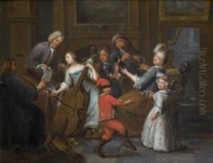 Le Concert Familial by Josef Frans Nollekens