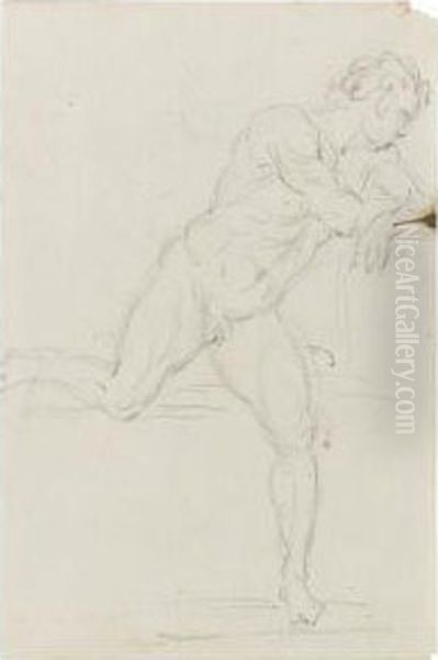 A Group Of Sheets With Figure Studies And Compositionaldesigns - view 1