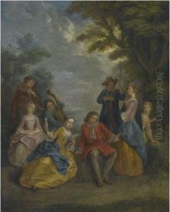 A Fete Champetre by Joseph Francis Nollekens