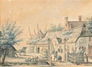 Figuren Op Boerenerf by Anthony Willem Hendrik Nolthenius De Man