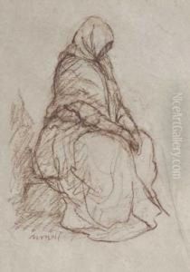 Mujer Sentada by Isidro Nonell