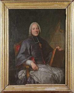 Portrait D Un Prelat Tenantun Livre by Donatien Nonnotte