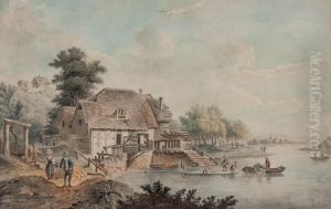 A Walk Along The Riverbank by Jacobus Hendricus J. Nooteboom