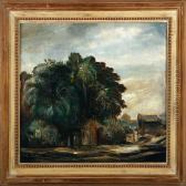 A Landscape Scenery With Houses And Figures - view 1