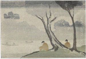 Mist, The Anglers by Bror Julius Olsson Nordfeldt