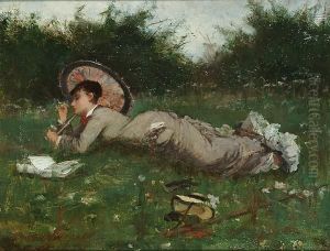 A Girl In A Meadow by Anna Nordgren