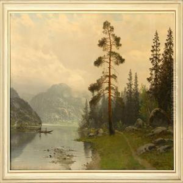 Two Fishermen In Thenorway Mountains - view 1