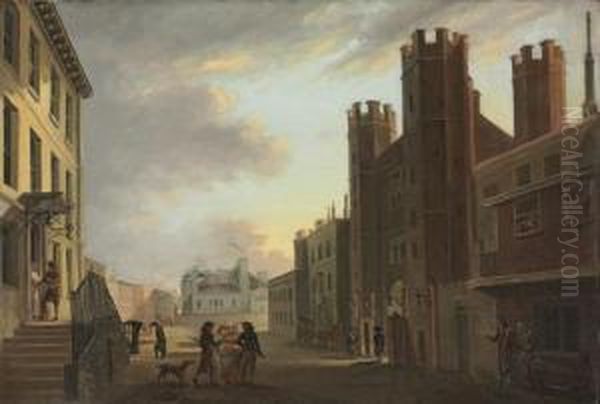 View Of St. James's Palace, London, Pall Mall Beyond - view 1