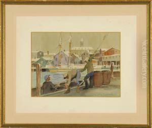 Dockworkers In Ipswich Harbor