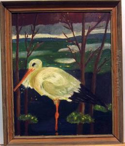 Stork. Aven Malning A Tergo. - view 1