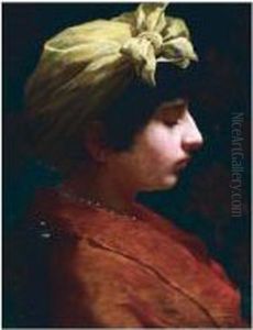 Portrait Of A Lady, Said To Be Henrietta Rae by Ernest Normand