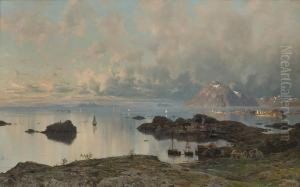 Fishing Village At Lofoten by Adelsteen Normann
